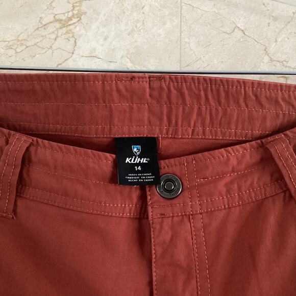 KÜHL Women Splash Shorts 7” Size 14 Orange Rust Stretch Gorpcore Hiking Outdoors - Picture 2 of 16